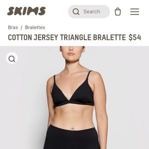 Skims Cotton Jersey Bralette 2.0 black small